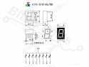 Cijferdisplay LED 7-segments 1,4cm rood - enkelvoudig common cathode